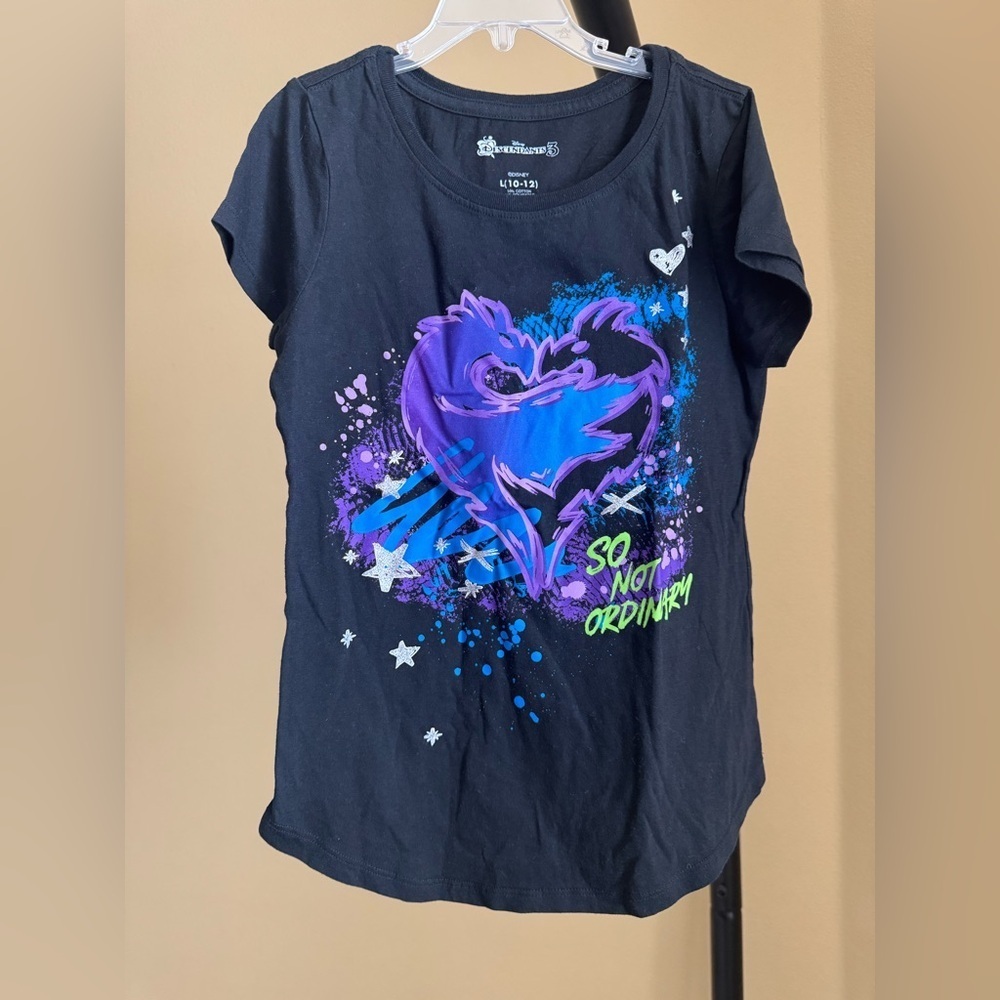 Disney Descendants 3 Black and Purple Graphic Tee